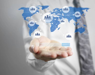 bir sosyal ağ sanal simge