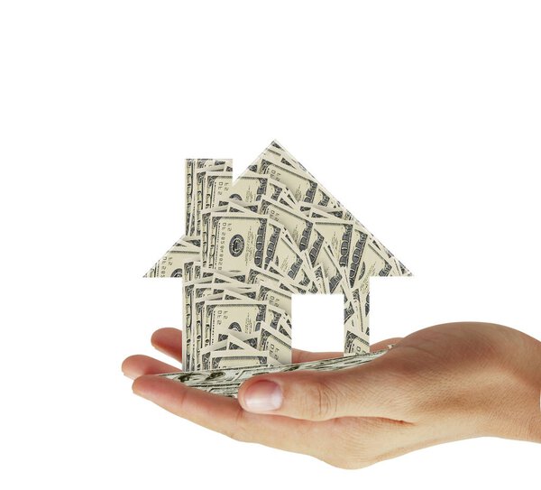 Деловой человек, дом в человеческих руках
 