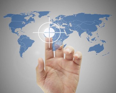 El dokunmatik sanal simge sosyal ağ