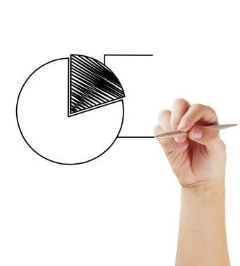işadamı grafik büyüyen bir grafik çizim