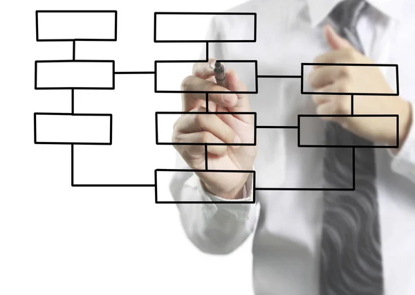Hånd Tegning Diagram Whiteboard - Stock-foto