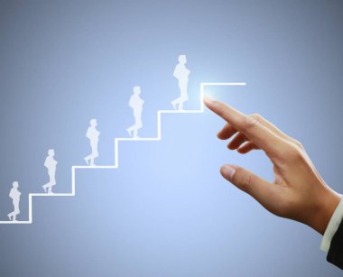 işadamı ile elden gelen finansal simgeler
