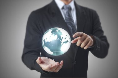 Dünya, insan eli Earth görüntü Nasa tarafından sağlanan Earth'te