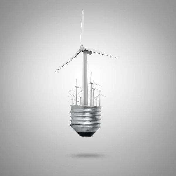 Green Energy Symbols Ecology Light Bulb — Stock Photo, Image