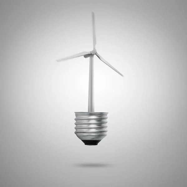 Green Energy Symbols Ecology Light Bulb — Stock Photo, Image