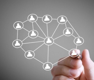 bir sosyal ağ çizim