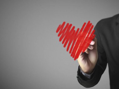 kalp marker ile çizim el