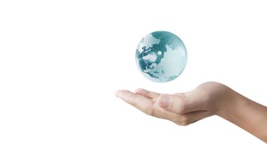 Dünya, insan elinde dünya. Dünya resmi Nasa tarafından sağlandı