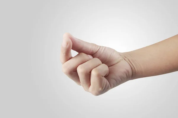Mini hjärta hand isolerad. Teckenfinger — Stockfoto