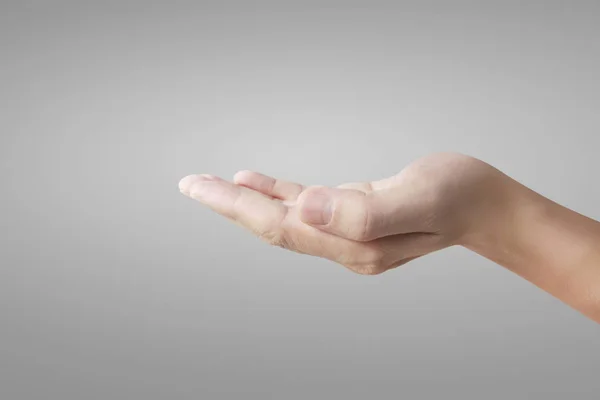 Jonge hand geïsoleerd met knippad — Stockfoto