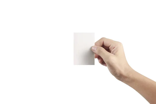 Hand houden virtuele kaart met uw. geïsoleerd — Stockfoto