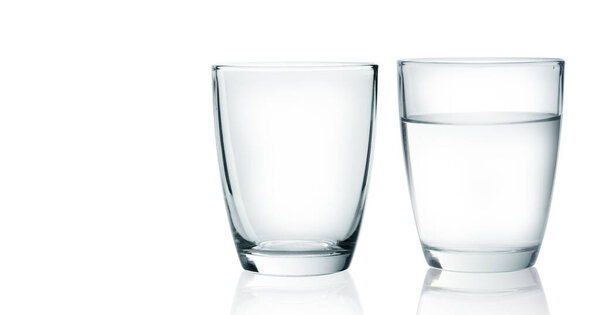 Water glass isolated on with background clipping path included