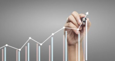 El çizimi bir tablo, büyümenin grafiği