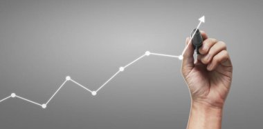 El çizimi bir tablo, büyümenin grafiği