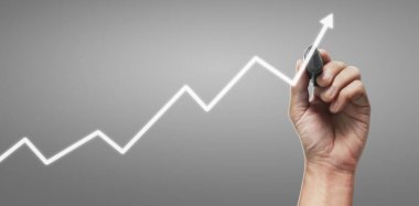 El çizimi bir tablo, büyümenin grafiği