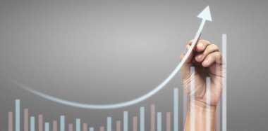 El çizimi bir tablo, büyümenin grafiği