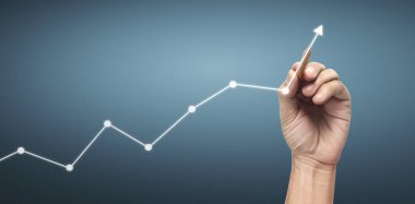 El çizimi bir tablo, büyümenin grafiği