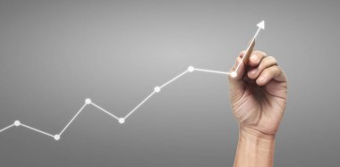 El çizimi bir tablo, büyümenin grafiği