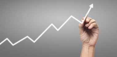 El çizimi bir tablo, büyümenin grafiği