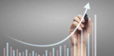 El çizimi bir tablo, büyümenin grafiği