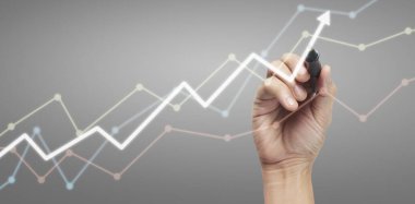 El çizimi bir tablo, büyümenin grafiği