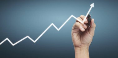 El çizimi bir tablo, büyümenin grafiği