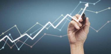 El çizimi bir tablo, büyümenin grafiği