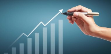 El çizimi bir tablo, büyümenin grafiği