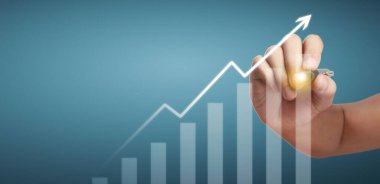 El çizimi bir tablo, büyümenin grafiği