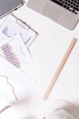 Görünümü arka plan iş masanın üzerinde yatan iş belgelerinin üstüne alanı Kopyala