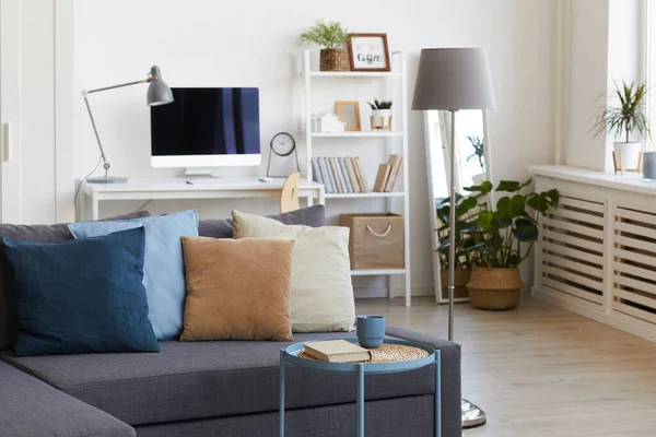 Achtergrond Beeld Van Gezellig Appartement Interieur Minimale Scandinavische Design Focus — Stockfoto