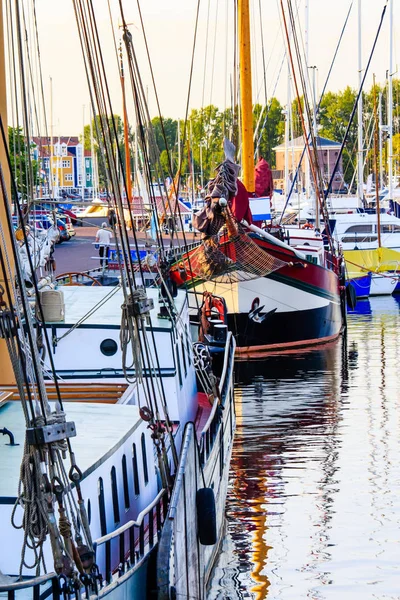 Old, historic sailboats and three-masters