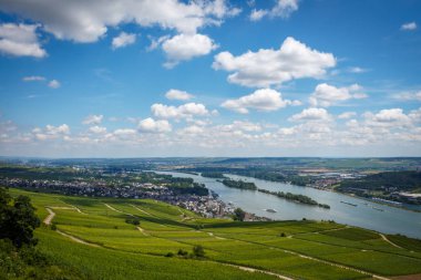 Niederwald Monument Ren üzerinden panoramik görünüm