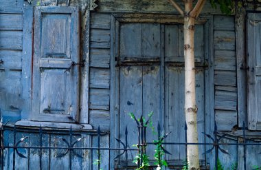 otantik ahşap pencere ve kapı antika evin, doğal ışık