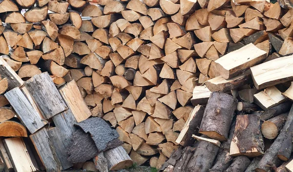 Achtergrond van natuurlijke brandhout, kopie ruimte, — Stockfoto