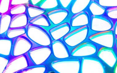 Neon renkli geometrik şekillerin parlak desenleri. Dekorasyon veya projeler için şenlikli arkaplan