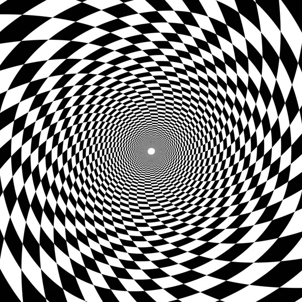 psychedelic tünel, satranç desen siyah ve beyaz, koz
