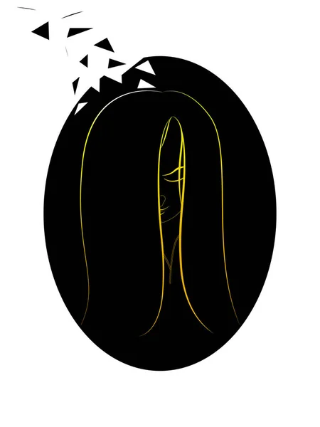 logo kadınlar, başında müzik dinlemek uzun saçlı genç kız