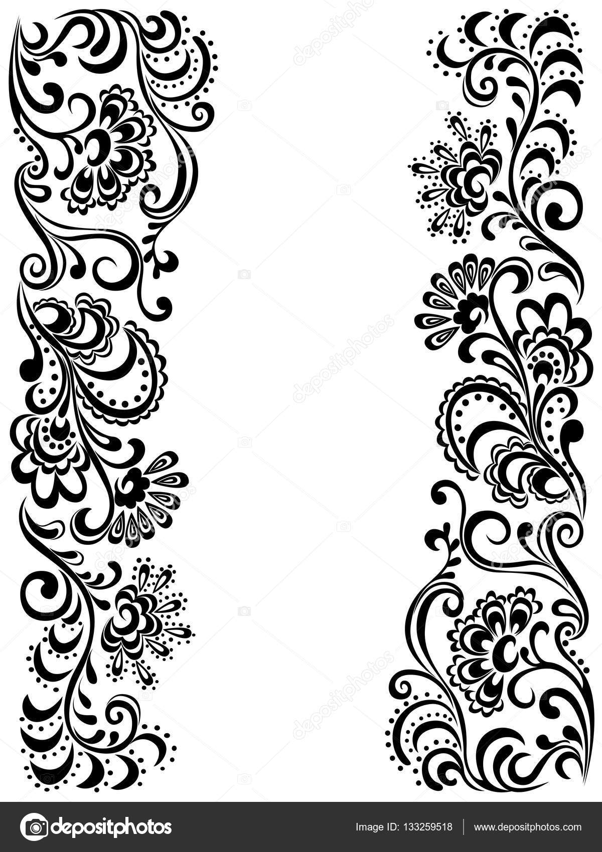 Free Free 268 Flower Border Line Svg SVG PNG EPS DXF File