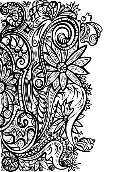 Ornamento decorativo patrón sobre fondo blanco — Vector de stock