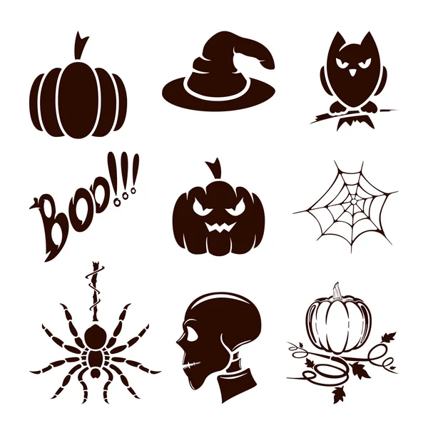 Set of Halloween icons — Stock Vector