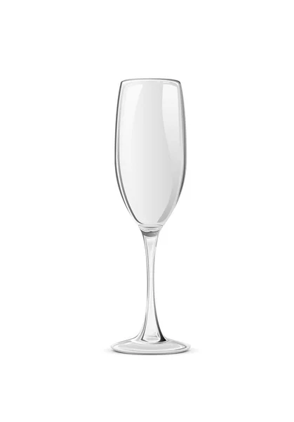 Champagne glas på vit bakgrund — Stock vektor