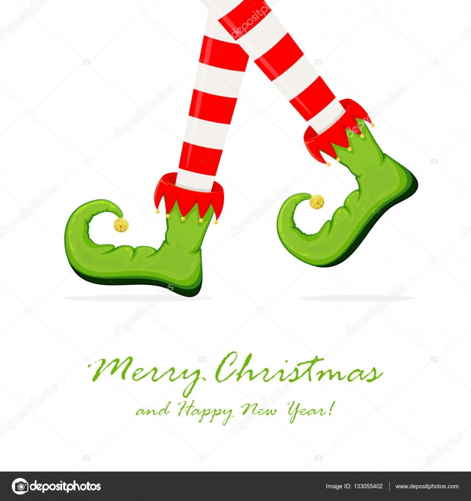 Elf legs in green shoes Stock Vector Image by ©losw #133055402