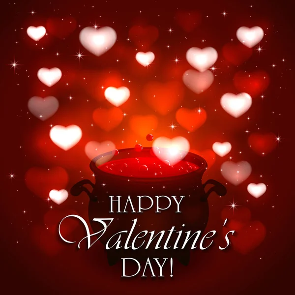 Valentinky den pozadí s elixír lásky — Stockový vektor