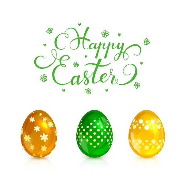 Vícebarevné dekorační velikonoční vajíčka — Stockový vektor
