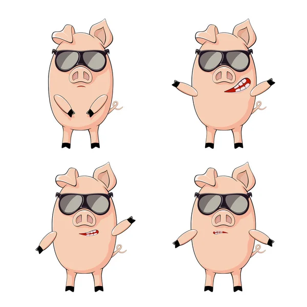Set of little pigs — Stock Vector