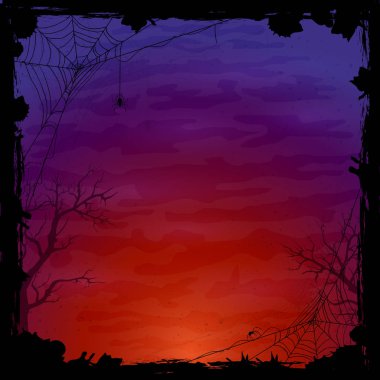 Halloween geçmiş ile örümcekler