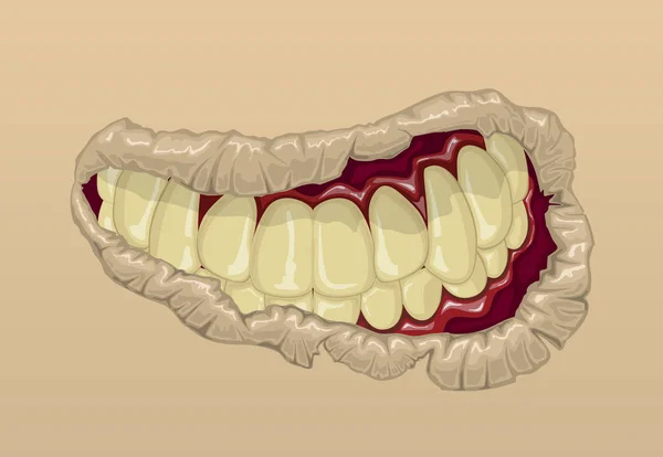 Sorriso de um zumbi — Vetor de Stock