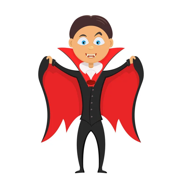 Halloween kid in costume of vampire — Stock Vector