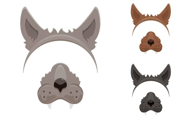 Weerwolf masker voor Halloween — Stockvector